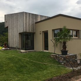 Projekt Haus mit Holzoptik